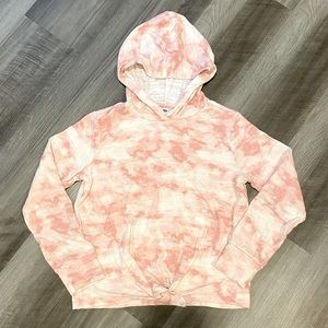 Girls Old Navy Pink Tie Dye Hoodie size Large 10/12
